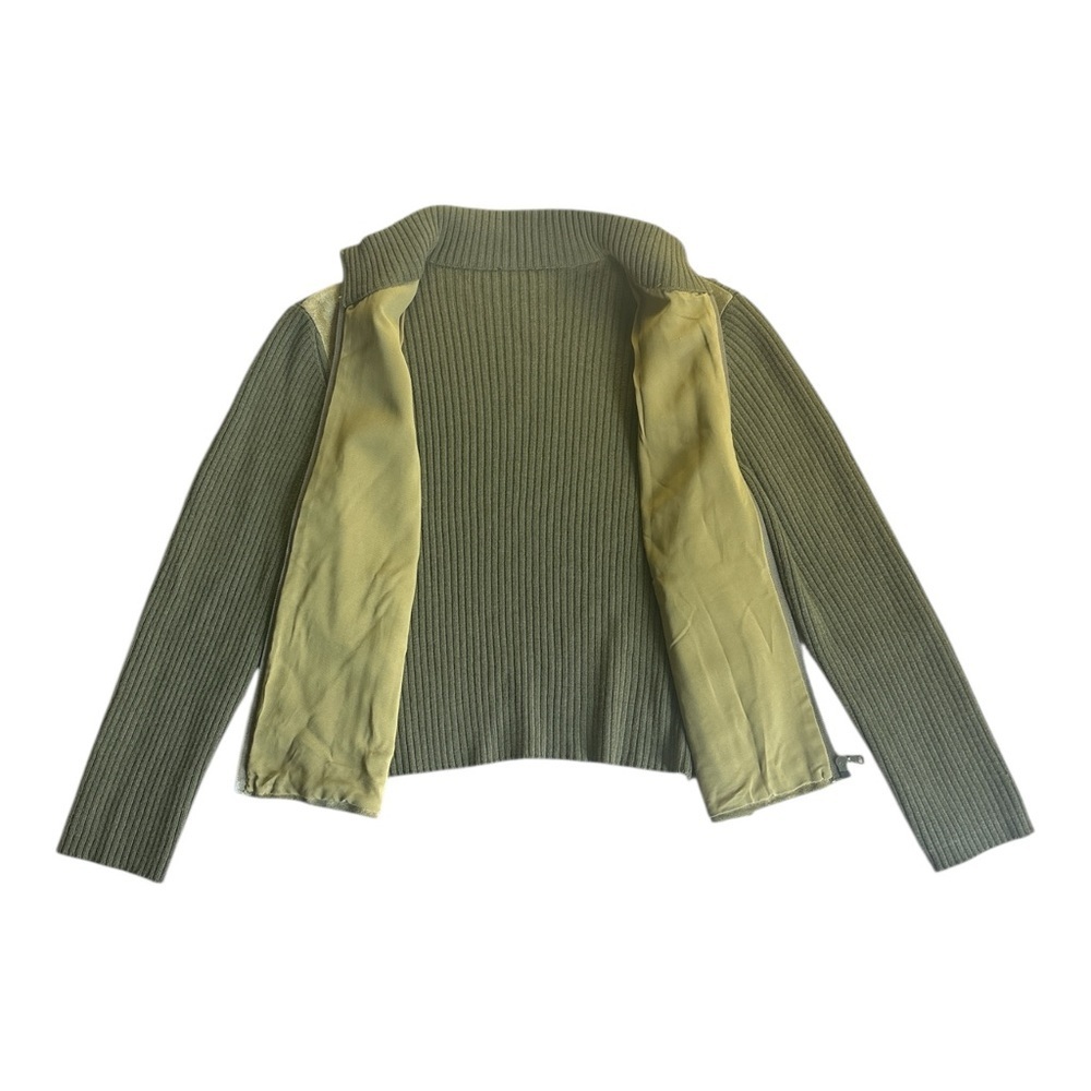 Prada Olive Green Suede & Wool Cashmere Zip Jacket Made in 🇮🇹 - Picture 7 of 12